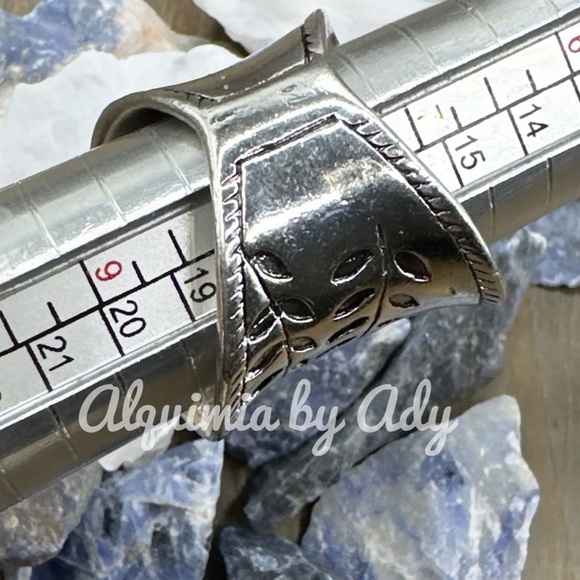 Silver chunky maxi full finger big snake ring - Picture 4 of 4